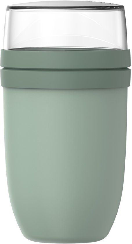 Mepal Lunchpot XL Ellipse - 750 + 300 ml - Yoghurtbeker en Mueslibeker to go - Nordic Sage