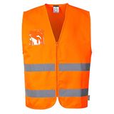 Portwest C497 Hi-Vis Polyester/Katoenen Hesje, Normaal, Grootte M, Oranje