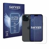 Savvies Screenprotector voor Apple iPhone 15 (Voor+Camera) - Folie Beschermfolie transparant 6 Stuks
