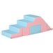 Icecat Jouet d'escalade et de glissade pour enfants, motricité, similicuir, mousse EPE, 86x49x47 cm, rose et bleu