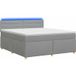 Prolenta Maison Exclusive - Lit Boxspring Avec Matelas Gris Clair 140 X 190 Cm Tissu