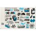 Stage6 Planche de stickers Stage6 A4 Bleu