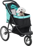 PawHut Hundewagen Stahl, Oxfordstoff, 100L x 58B x 100H cm, Türkis