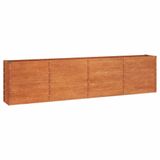 VidaXL Plantenbak Staal Roestkleur 320x40x77 cm