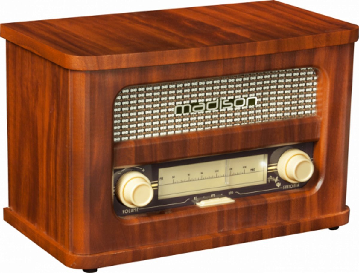 Madison Mad-retroradio nostalgie radio met bluetooth 1 fm tuner