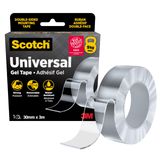 Scotch Ruban Adhésif Nano Gel Double Face Universel, 30 mm x 3 m, max 9 kg