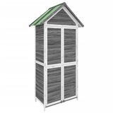 VidaXL Tuinschuur 89x52,5x175 cm massief grenenhout grijs