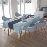 Bonamaison Tafelkleed, Anti-Mold, Sneldrogend, Waterdicht, 100% Polyester Tafellaken, Willekeurig patroon, 140 x 200 Cm - Ontworpen en Vervaardigd in Turkije