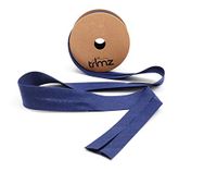 Trimz Poly Katoen Biaisband, Navy, 25mm x 5m