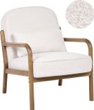 Beliani SELDE Fauteuil Off-white Bouclé