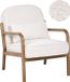 Beliani SELDE Fauteuil bouclé blanc cassé