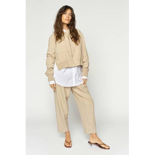 Mos Mosh Relaxed High Waist Broek Beige