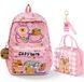 Capybara Ensemble scolaire - Sac à dos, boîte à lunch et porte-clés - Rose