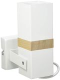 Homemania spots, metaal, wit, hout