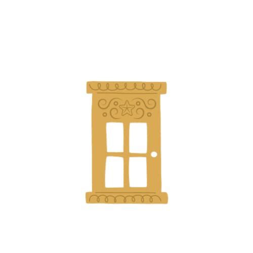 Craftelier - Mini-stansvormen kerstdeurvorm - 2,8 x 4,1 cm
