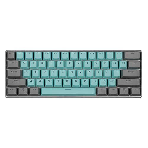 Sunzit Keycaps, 61 Keycaps Backlight Tweekleurig Mechanisch Toetsenbord PBT Keycap voor GH60/RK61/ALT61/Annie/Keyboard Poker Sleutels