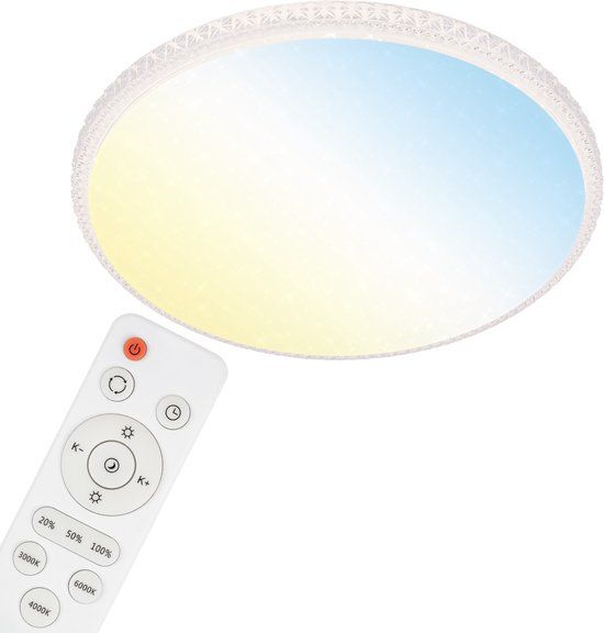Briloner Leuchten STYLE Plafondlamp - Ø 59.5cm - LED - Dimbaar - Sterrendecor - Wit