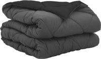 vidaXL Zomerdekbed 220 x 135 cm zomer 200 gsm zwart en antraciet