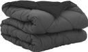 vidaXL Zomerdekbed 220 x 135 cm zomer 200 gsm zwart en antraciet