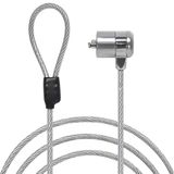 Waytex Anti-diefstalkabel voor pc, zeer veilige kabel met sleutel, voor laptop, pc, smartphone, tablet, lengte 2,00 m