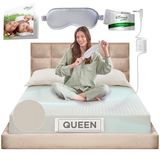Earth Grounding Hoeslaken Queen Size met 12% Zilvervezel & 4% Zijde & 84% Biologisch Katoen - Beige
