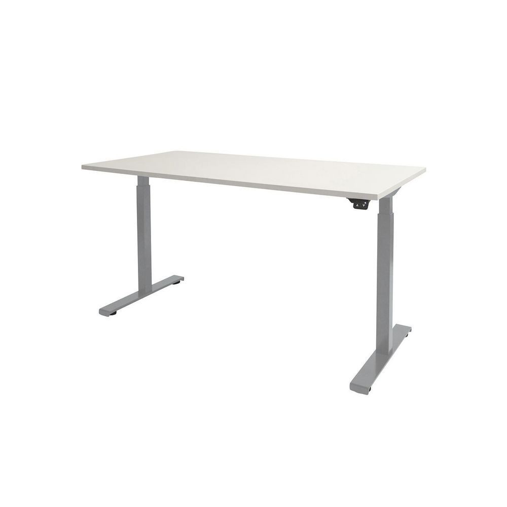 Prof Desk Panda Prof Desk Bureau Electro II 160x80 cm Krijtwit Aluminium