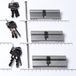 Oxloc Cylindre de porte 40/45 mm Nickel Cylindre double