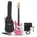 Gear4music 3/4 LA Basgitaar + 15 W Versterkerpakket, Roze