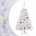 vidaXL Kunstkerstboom 120 cm PVC en Staal Wit