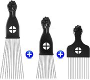 Maxenza Afro Kam - Set van 3 - Zwart