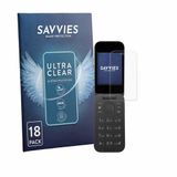 Savvies Screenprotector voor HMD 2660 Flip 4G - Folie Beschermfolie transparant 18 Stuks