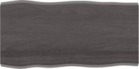 vidaXL Tafelblad met natuurlijke rand 100x50x(2-4)cm eikenhout donkerbruin
