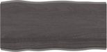 vidaXL Tafelblad met natuurlijke rand 100x50x(2-4)cm eikenhout donkerbruin