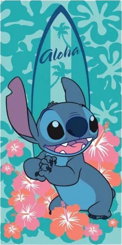 Lilo & Stitch Strandlaken - 140 x 200 cm - Polyester - Multi Colour