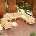 Maison Exclusive Ensemble de jardin pour 9 personnes, avec coussins crème, en pin massif