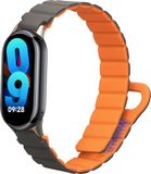 kwmobile Sporthorloge Band Geschikt voor Xiaomi Mi Band 10 / Mi Band 9 / 8 - Grijs/Oranje