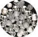 Kerstversiering kunststof kerstballen zilver 6-8-10 cm pakket van 59x stuks - Kerstboomversiering