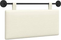 vidaXL - Hangend hoofdbord - Corduroy - stof - Crème