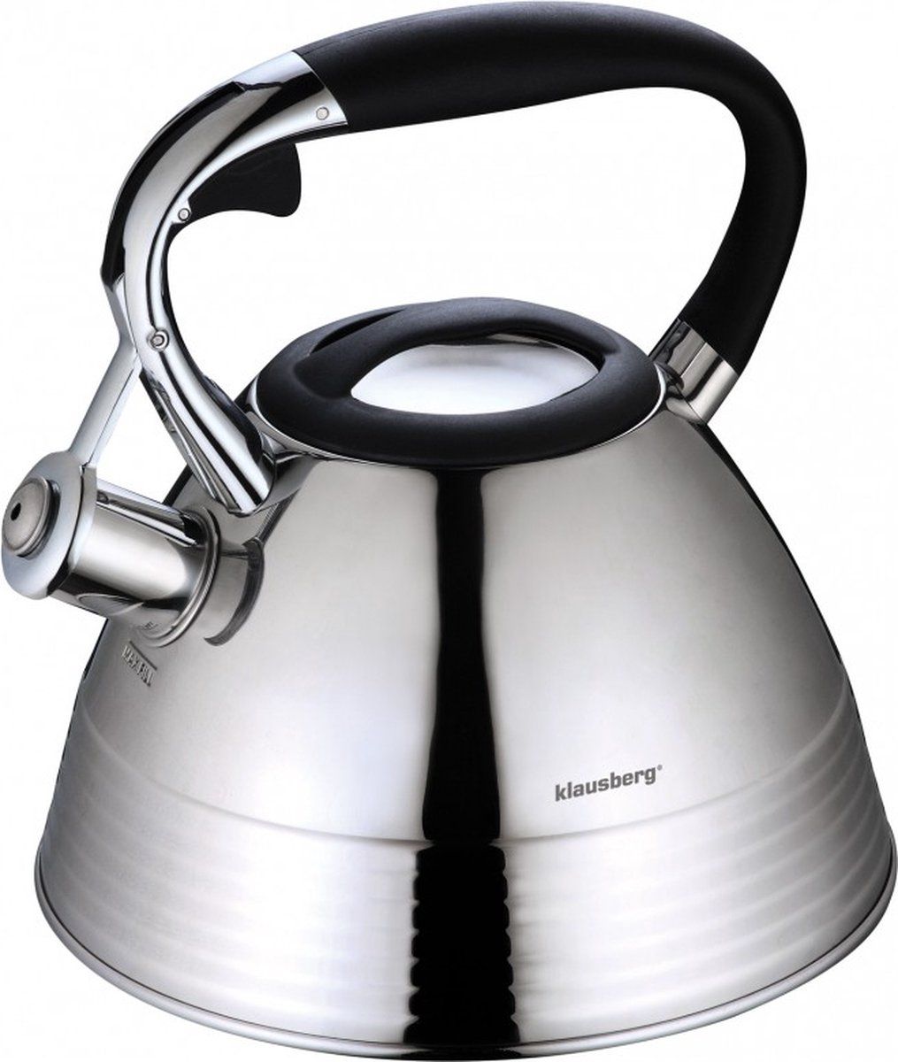KLAUSBERG Top Choice Fluitketel - 3L - RVS - Zilverkleurig