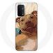 Maniacase Hoesje voor Oppo A74 5G American Pit Bull Terrier Brown