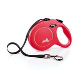 Flexi New Classic Retractable Dog Leash (Tape), 16ft, Large, Red, CL30T5.250.R