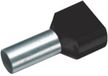 Cimco 18 2472 Dubbele adereindhulzen 1.50 mm² Deels geïsoleerd Zwart 100 stuk(s)