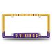 Rico Industries NFL Voetbal Minnesota Vikings Two-Tone 30,5 x 15,2 cm chroom All Over Automotive gelicentieerd plaatframe voor auto/truck/SUV