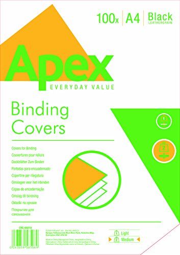 Fellowes Apex Delta Binding Covers - Black - A4 - 100 Pack