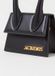 Jacquemus Le Chiquito Mini Sac à main - Cuir Noir - Bandoulière Amovible - 12x9 cm