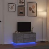 Maison Exclusive - Meuble TV avec éclairage LED, couleur béton, 100x41x50 cm