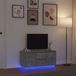 Maison Exclusive - Meuble TV avec éclairage LED, couleur béton, 100x41x50 cm