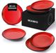 MIAMIO - Set 6 keramische dinerborden (26 cm) - Le Papillon (Rood)