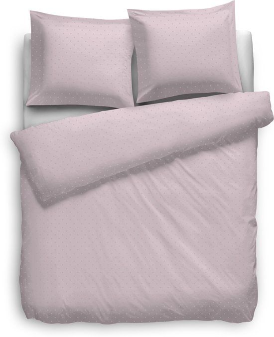 Heckett & Lane HnL Living Puntini Dekbedovertrek - Eenpersoons - 140x220 cm - Roze - Katoen