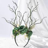 Ibenzoa® Fantasy Bloemen Hoofdband Met Geweien